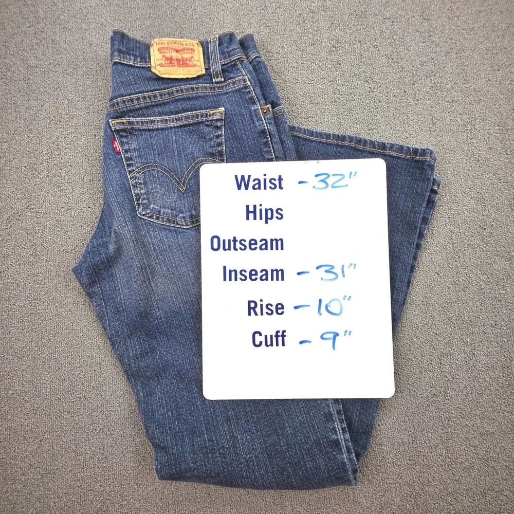 Levi 510 Relaxed Boot Cut Jeans Mens Blue Denim Medium Wash‎ 32x31